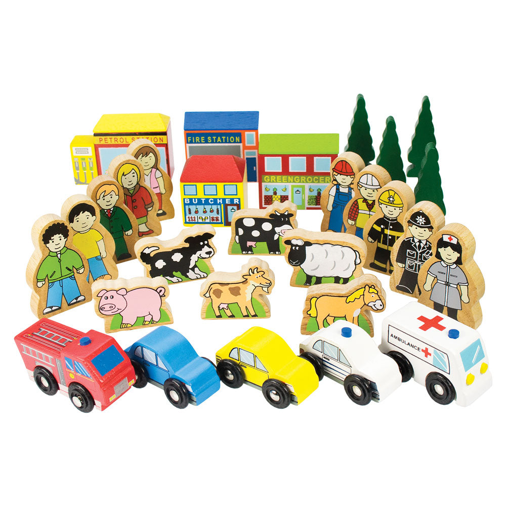 Bigjigs Rail - Trackside Wooden Train Set Accessories - Grace and Fox