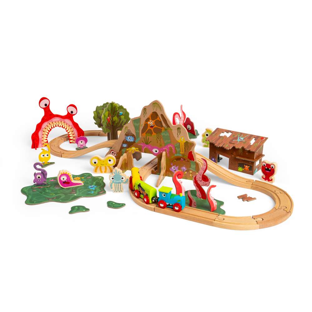 Bigjigs Wooden Monster Train Set - Grace and Fox
