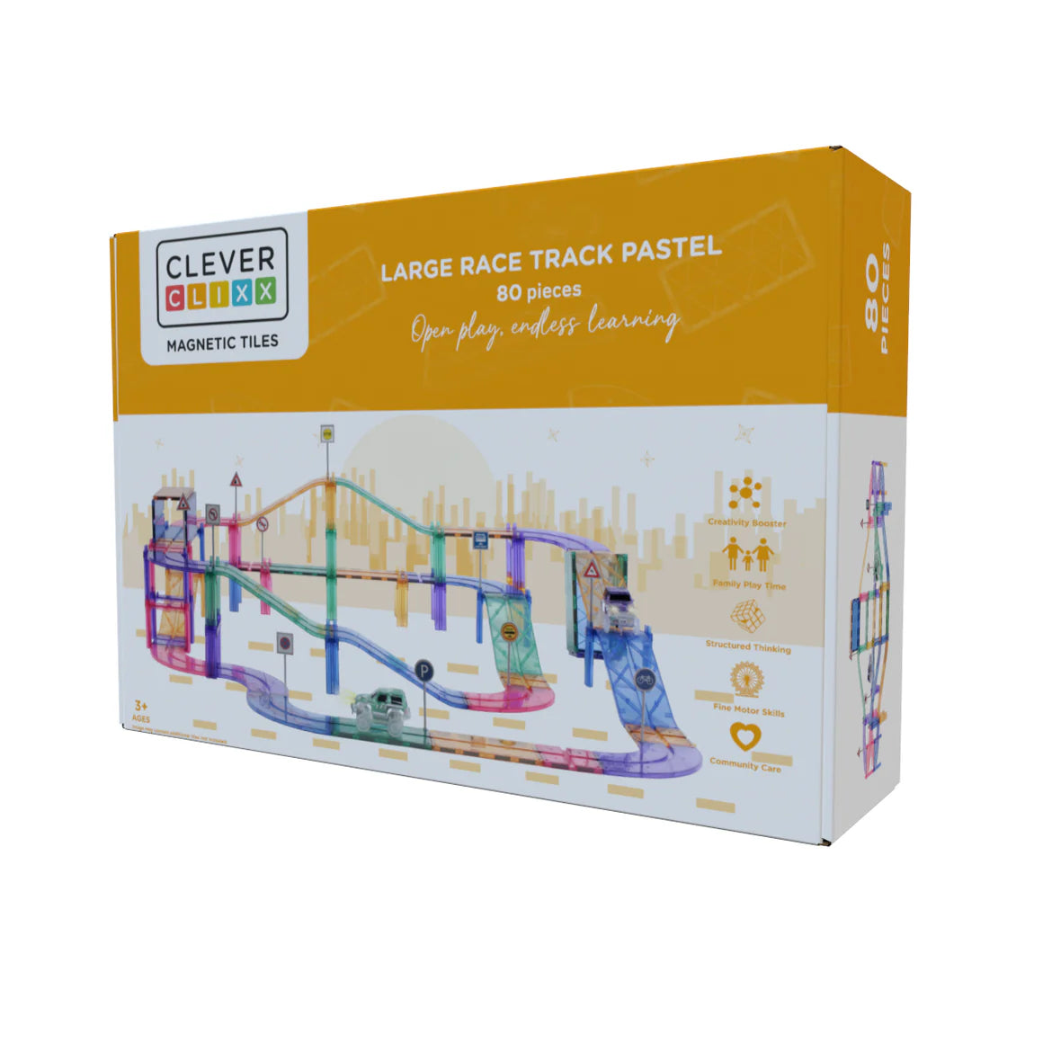 Cleverclixx Large Race Track Pastel - 80 Pieces - Grace and Fox
