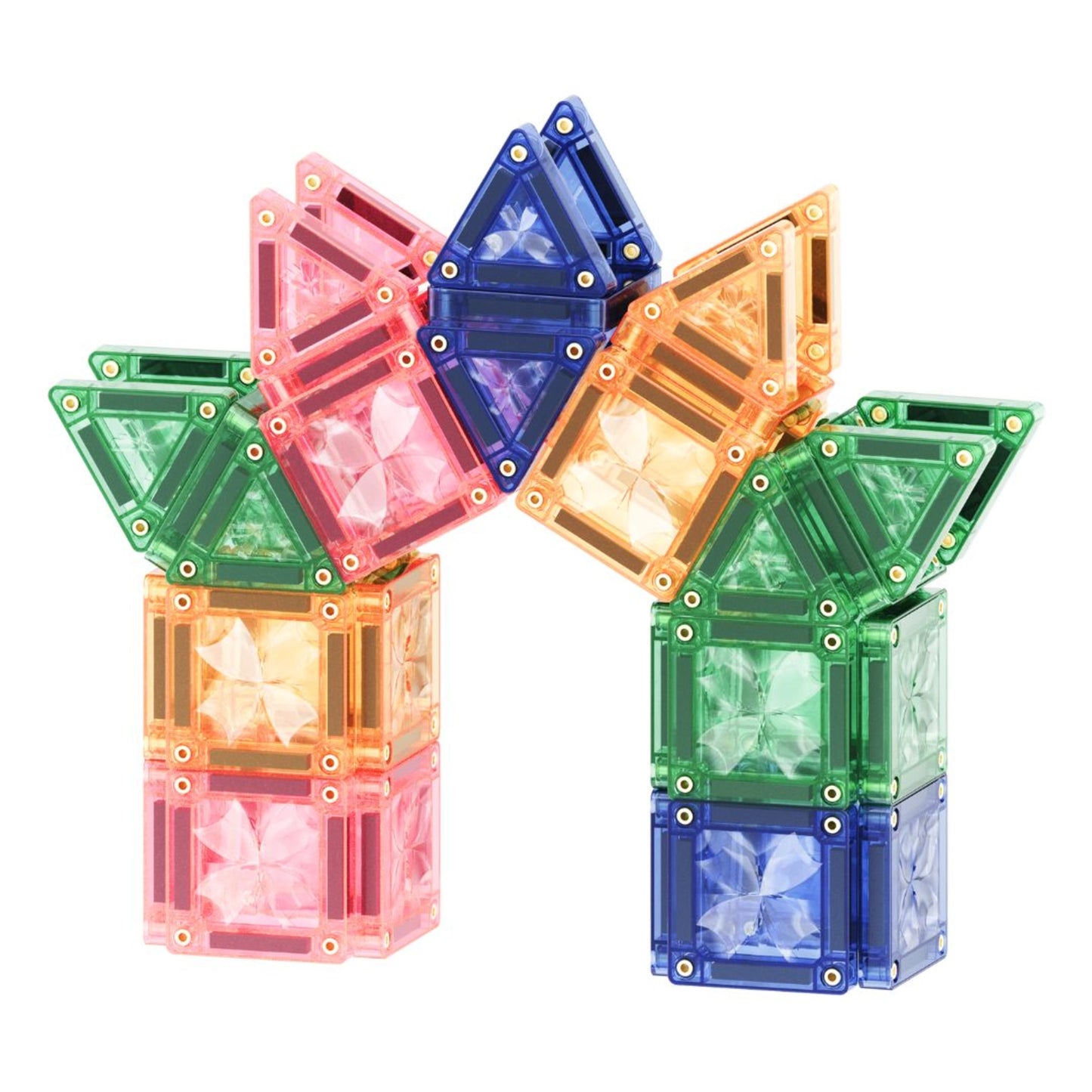 Cleverclixx Mini Tiles Pack Pastel – 28-Piece Magnetic Travel Set in Metal Tin - Grace and Fox