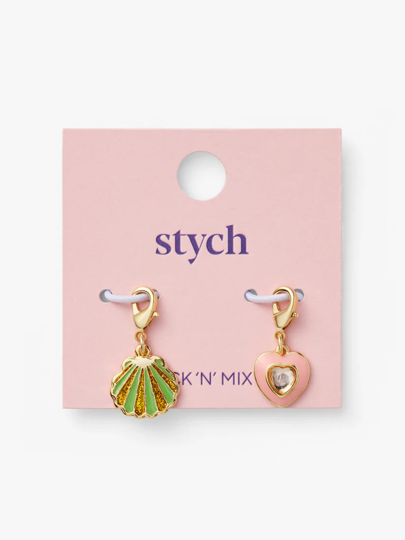 Stych - BE CHARMED! Shell and Heart Charms - Grace and Fox