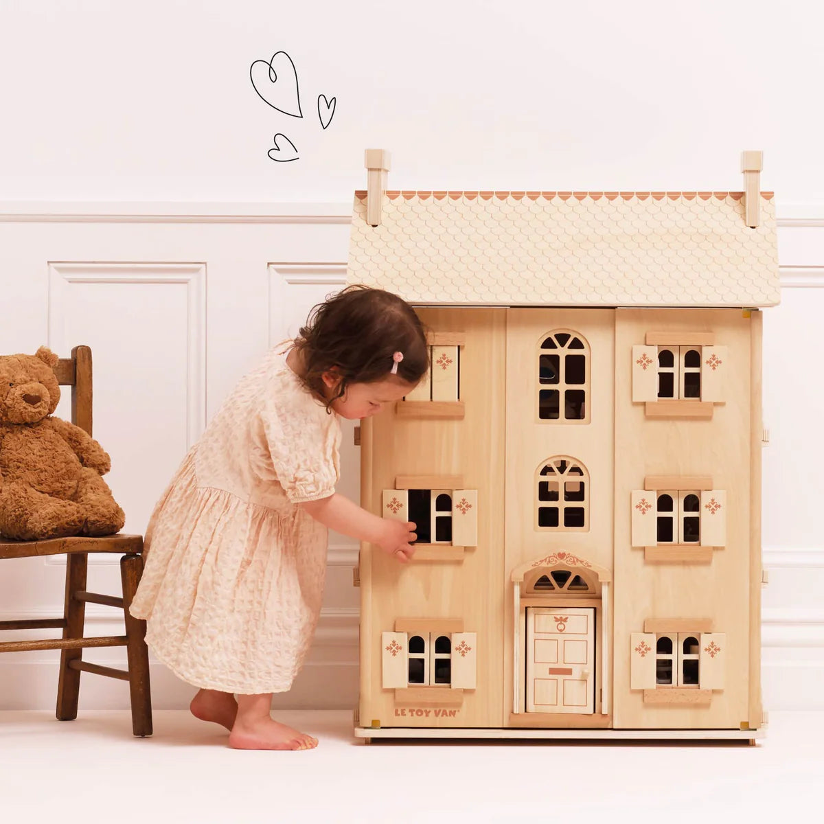 Le Toy Van - The Grand Natural Wood Doll House
