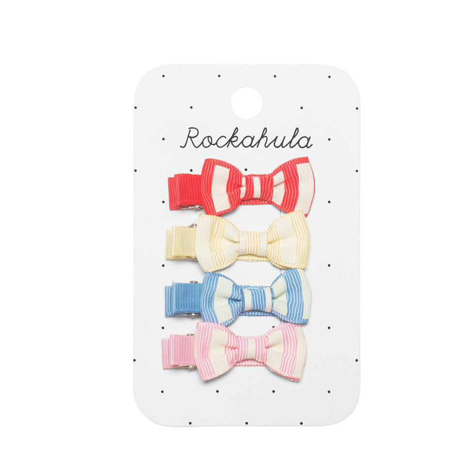 Vintage Seaside Mini Bow Hair Clips - Rockahula