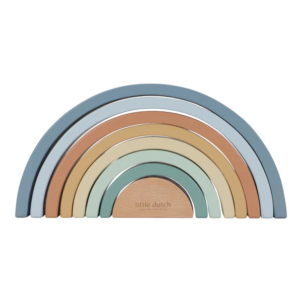 Little Dutch - Wooden Rainbow - Blue - Grace and Fox