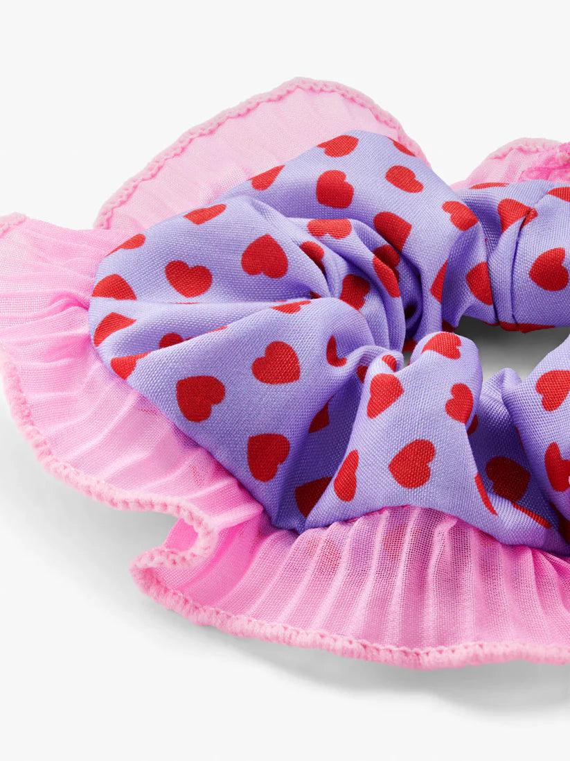 Stych - Red Heart Ruffle Scrunchie