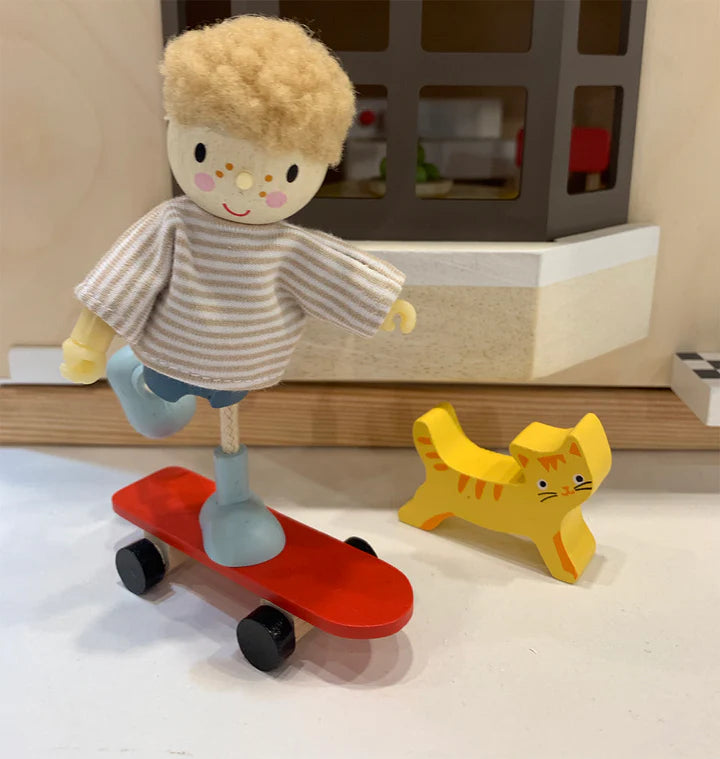 Tender Leaf Toys Edward Doll And His Skateboard - Grace and Fox