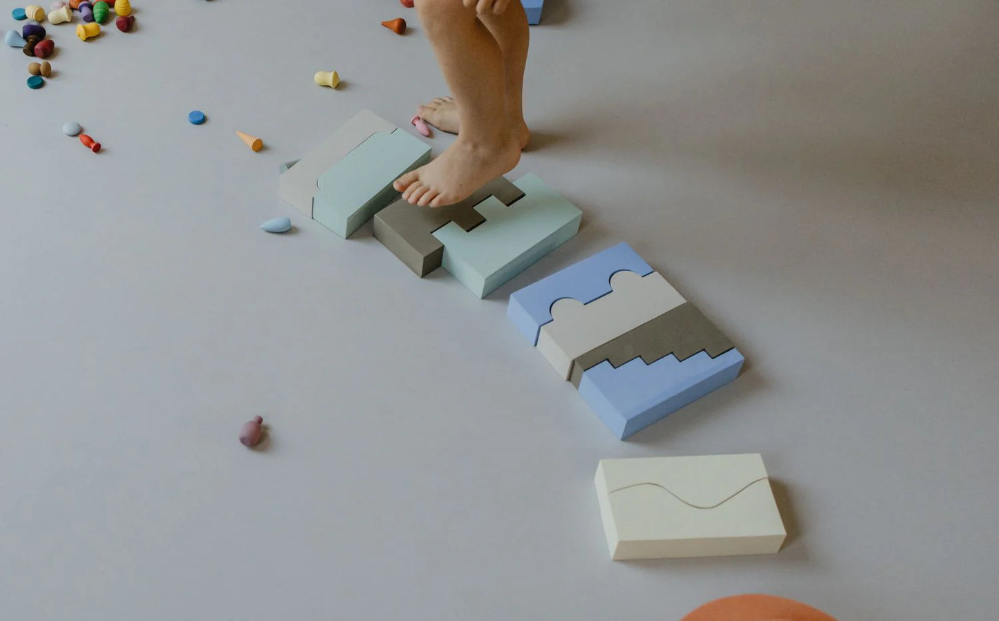 Moes Foam Puzzle Blocks - Sky - Grace and Fox
