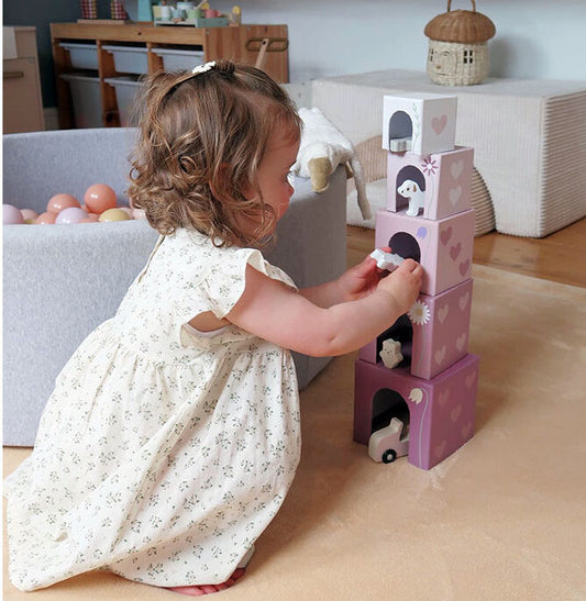 Jabadabado Stacking Cubes Bunny Family - Grace and Fox