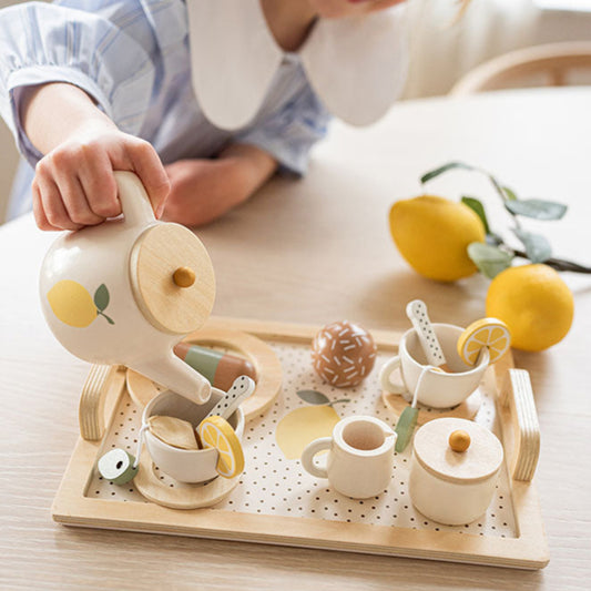 Jabadabado Wooden Tea Set - Lemon - Grace and Fox