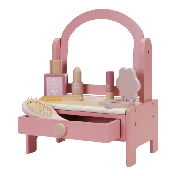 Little Dutch Wooden Pink Vanity Table - Grace and Fox