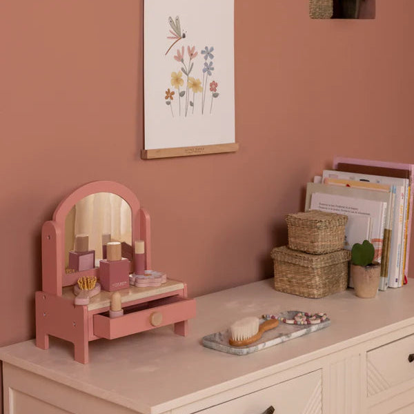 Little Dutch Wooden Pink Vanity Table - Grace and Fox