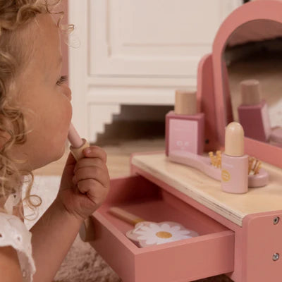 Little Dutch Wooden Pink Vanity Table - Grace and Fox