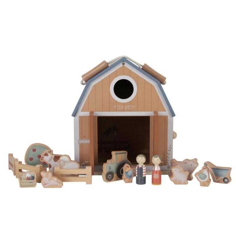 Little Dutch - Portable Farm Wooden Dollhouse - Grace and Fox