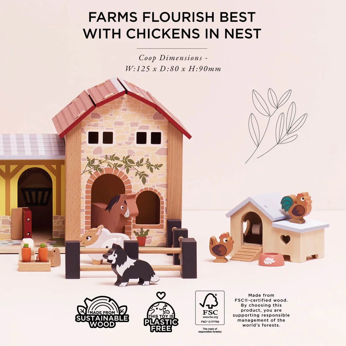Le Toy Van Wooden Chicken Coop Playset