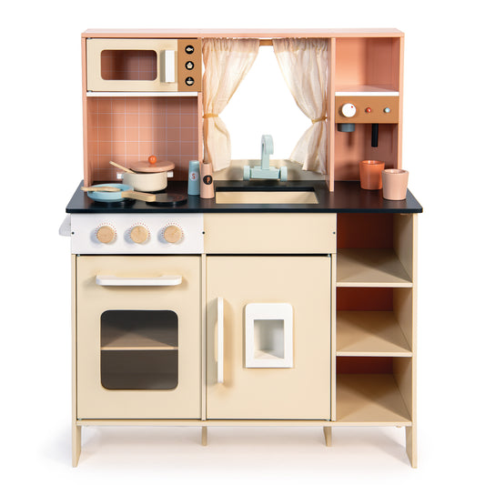 Mentari  Wooden Play Kitchen - Cream - Grace and Fox