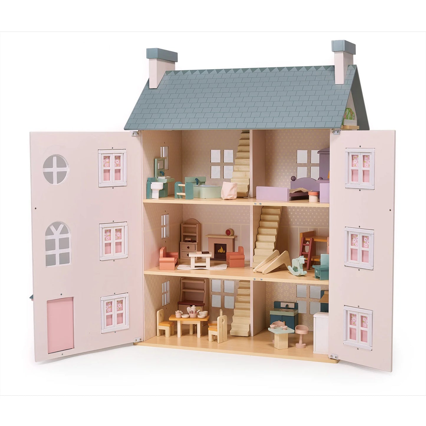 Mentari Heather Hall 4 Storey Wooden Dolls House - Grace and Fox