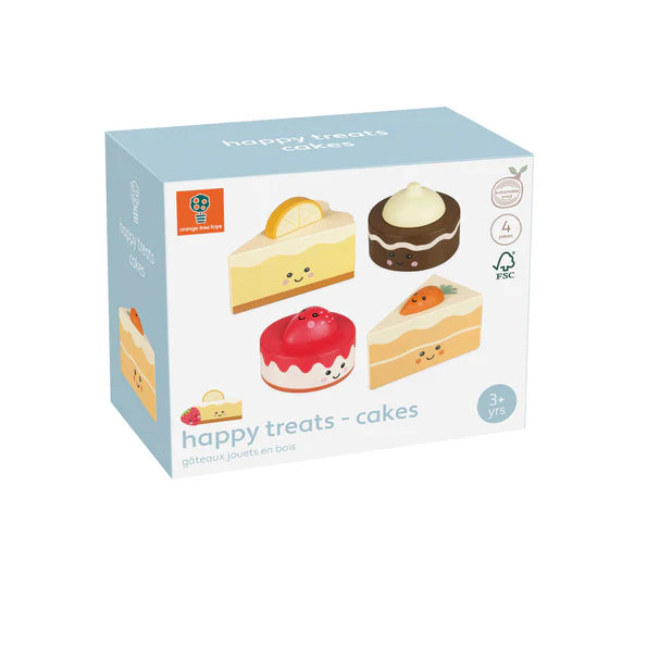 Orange Tree Toys Happy Treats – Wooden Cakes Play Set