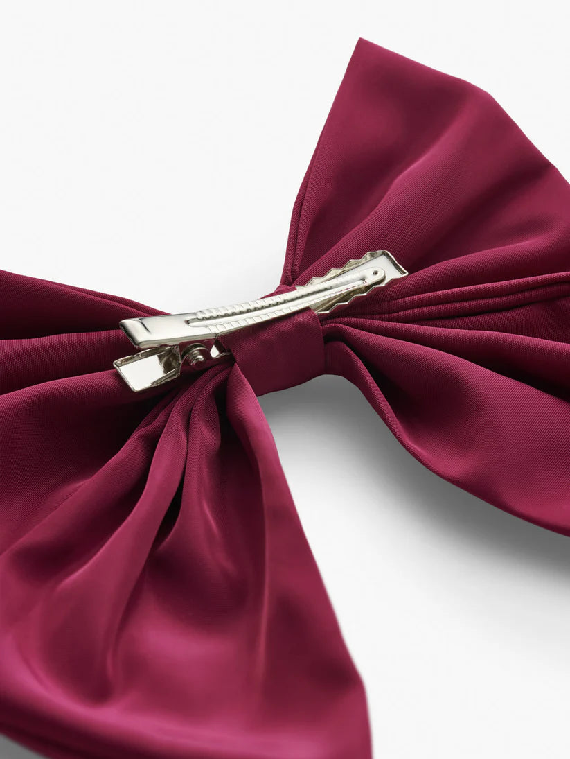 Stych - Oversized Bow Gem Hair Clip Pink - Grace and Fox