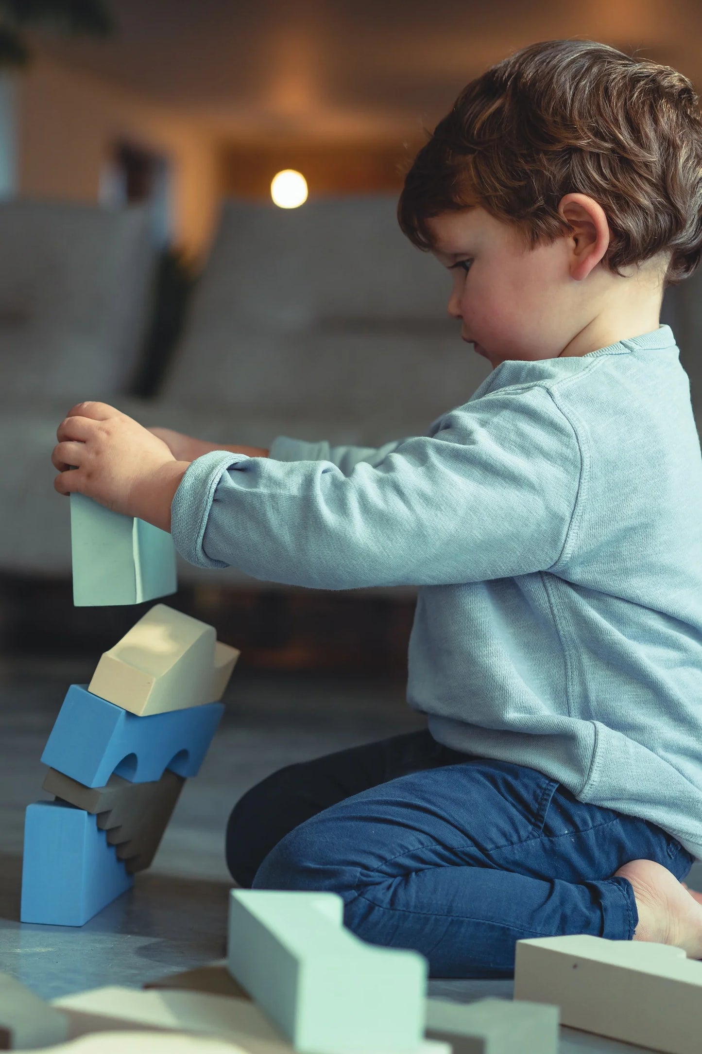 Moes Foam Puzzle Blocks - Sky - Grace and Fox