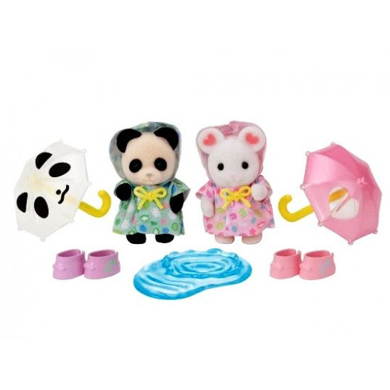 Sylvanian Families - Rainy Day Friends Set - Grace and Fox