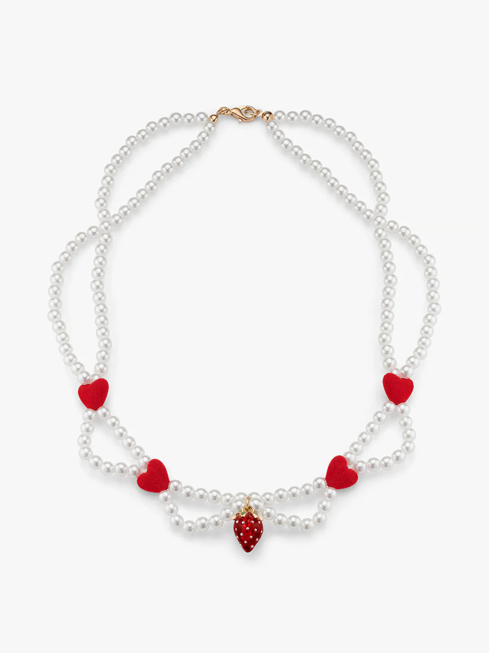 Stych - Strawberry Pearl Beaded Necklace - Grace and Fox