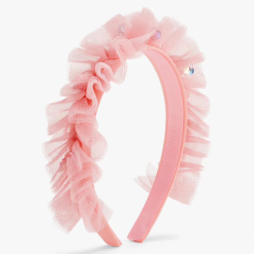 Stych - Pink Tulle and Gem Headband - Grace and Fox