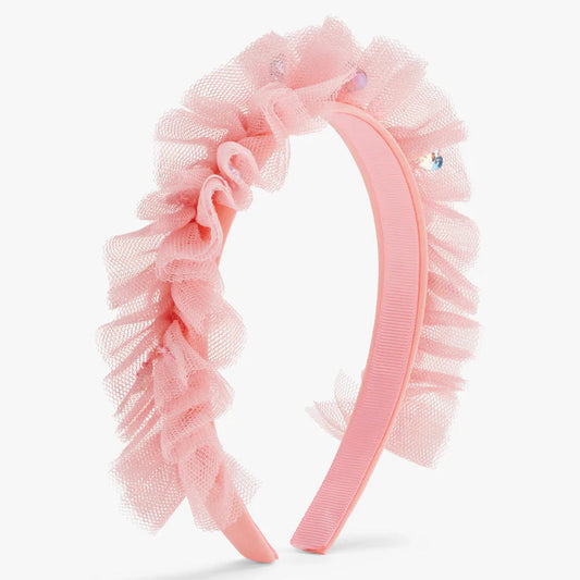 Stych - Pink Tulle and Gem Headband - Grace and Fox