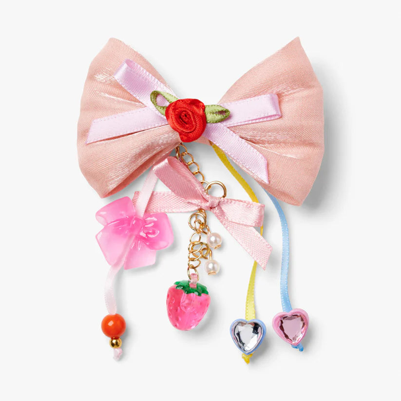 Stych - Pink Statement Charm Bow Hair Clip - Grace and Fox