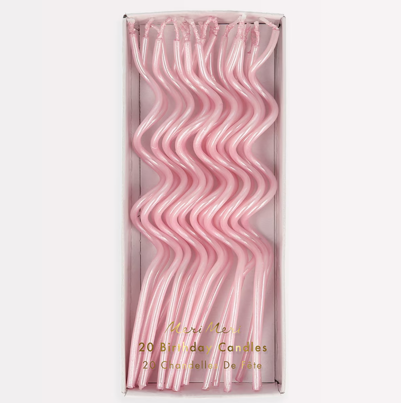 Pink Swirly Candles (x20) by Meri Meri - Grace and Fox