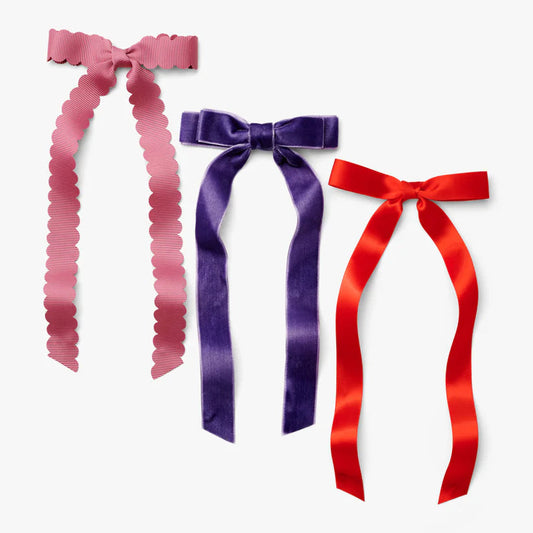 Stych - Multi-Pack Long Bow Hair Clips - Grace and Fox