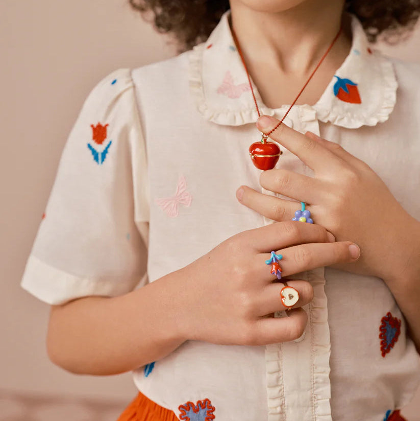 Stych - Flowers And Apple Rings Set - Grace and Fox