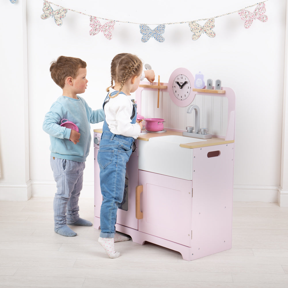 Tidlo Country Play Wooden Kitchen - Pink - Grace and Fox