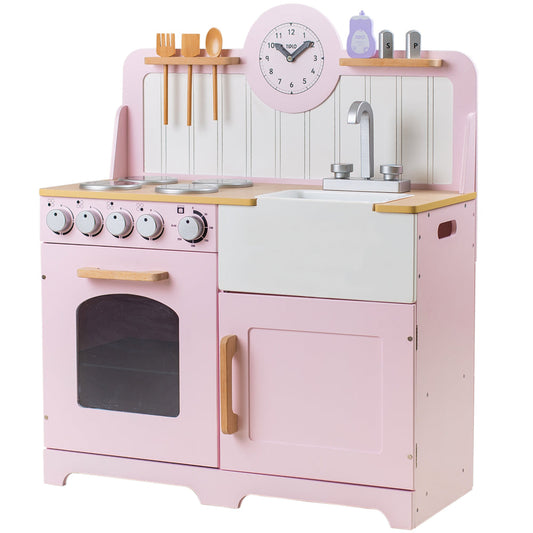 Tidlo Country Play Wooden Kitchen - Pink - Grace and Fox