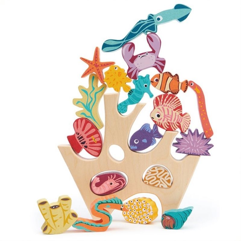 Tender Leaf Toys Wooden Stacking Coral Reef - Grace and Fox