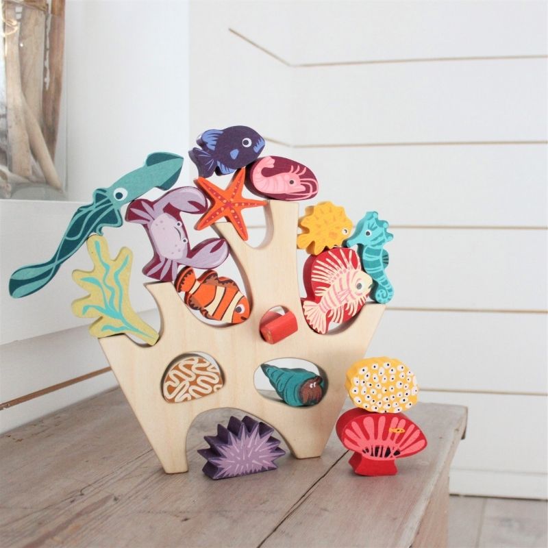 Tender Leaf Toys Wooden Stacking Coral Reef - Grace and Fox