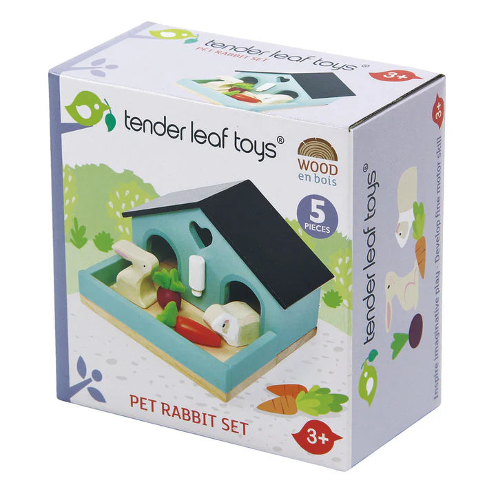 Tender Leaf Toys Wooden Pet Rabbit Set - Grace and Fox