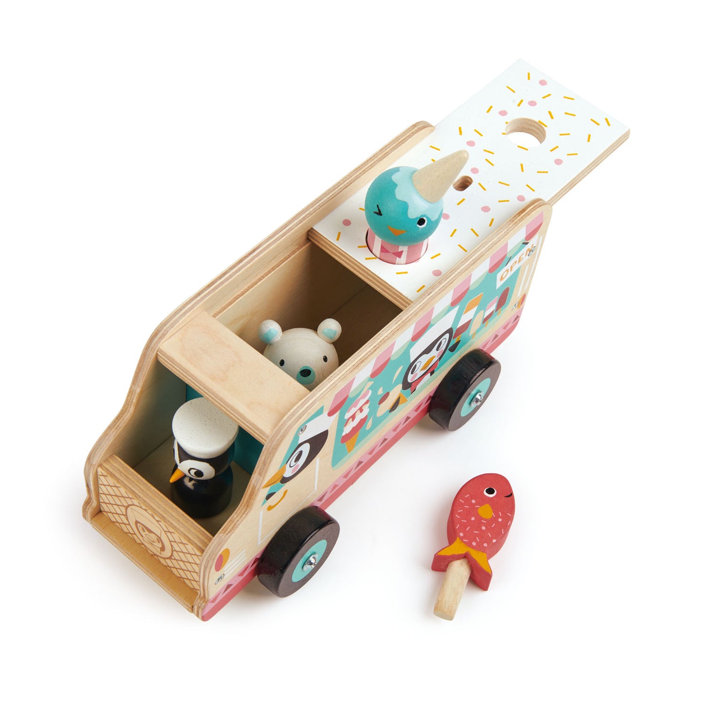 Tender Leaf Toys Wooden Penguin Gelato Van - Grace and Fox