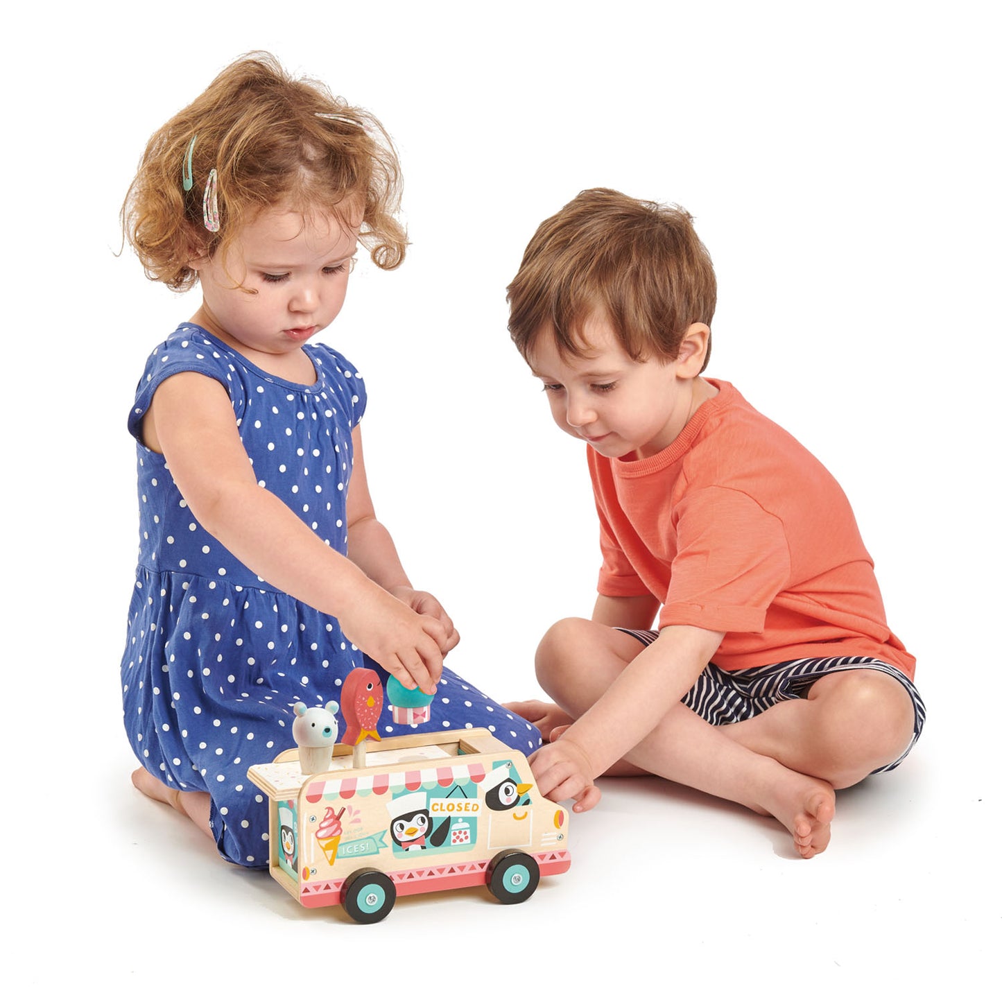 Tender Leaf Toys Wooden Penguin Gelato Van - Grace and Fox
