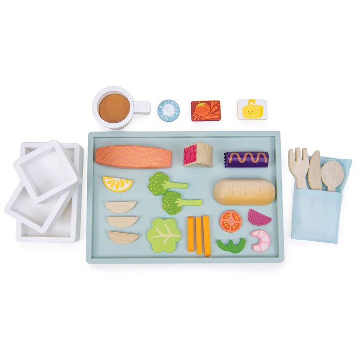 Tender Leaf Toys Wooden Airline Meal Tray