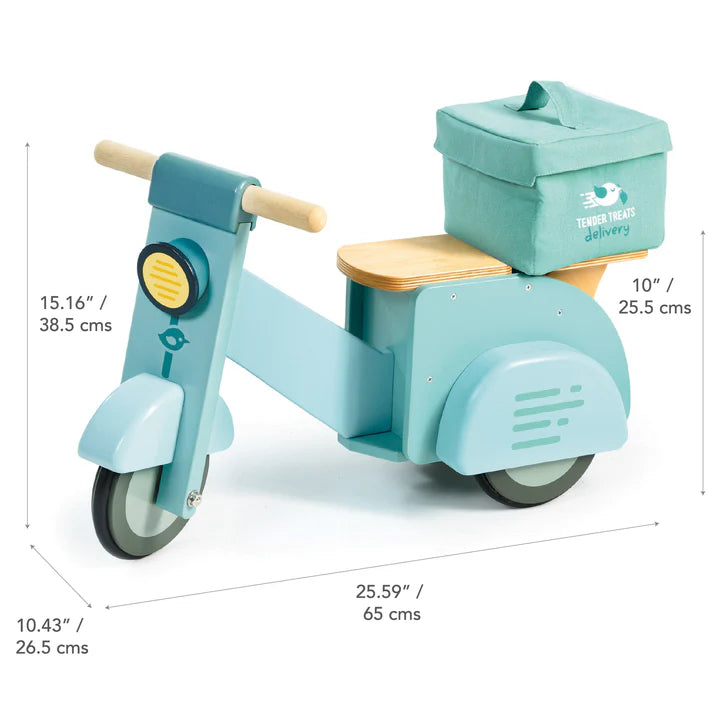 Tender Leaf Toys Wooden Delivery Scooter -Blue - Grace and Fox
