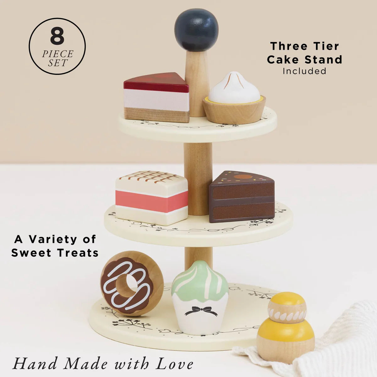 Le Toy Van Wooden Three Tier Cake Stand - Grace and Fox