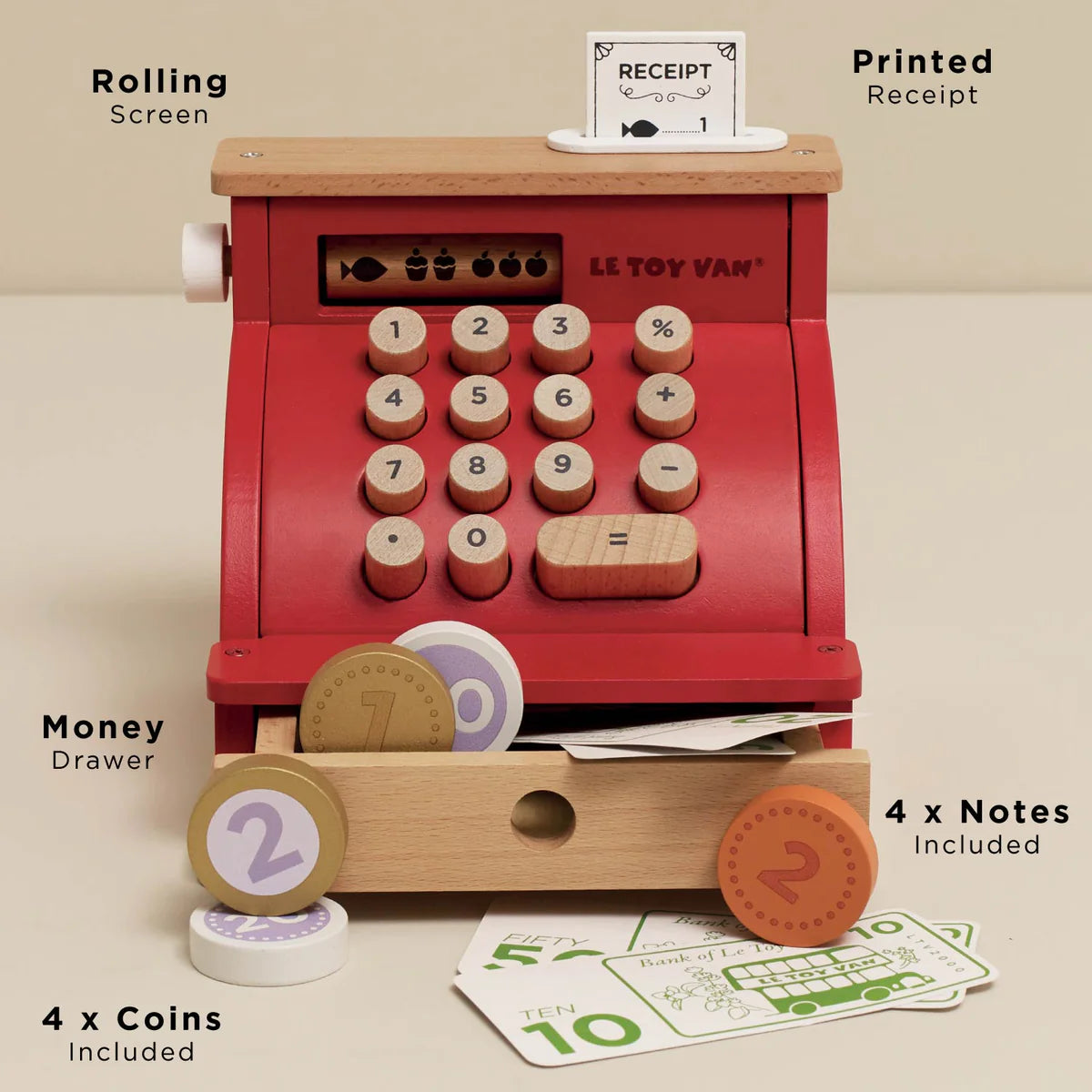 Le Toy Van Shop Till - Cash Register & Money - Grace and Fox