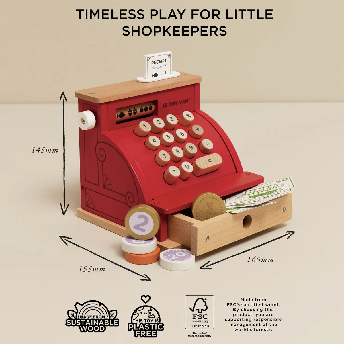 Le Toy Van Shop Till - Cash Register & Money - Grace and Fox