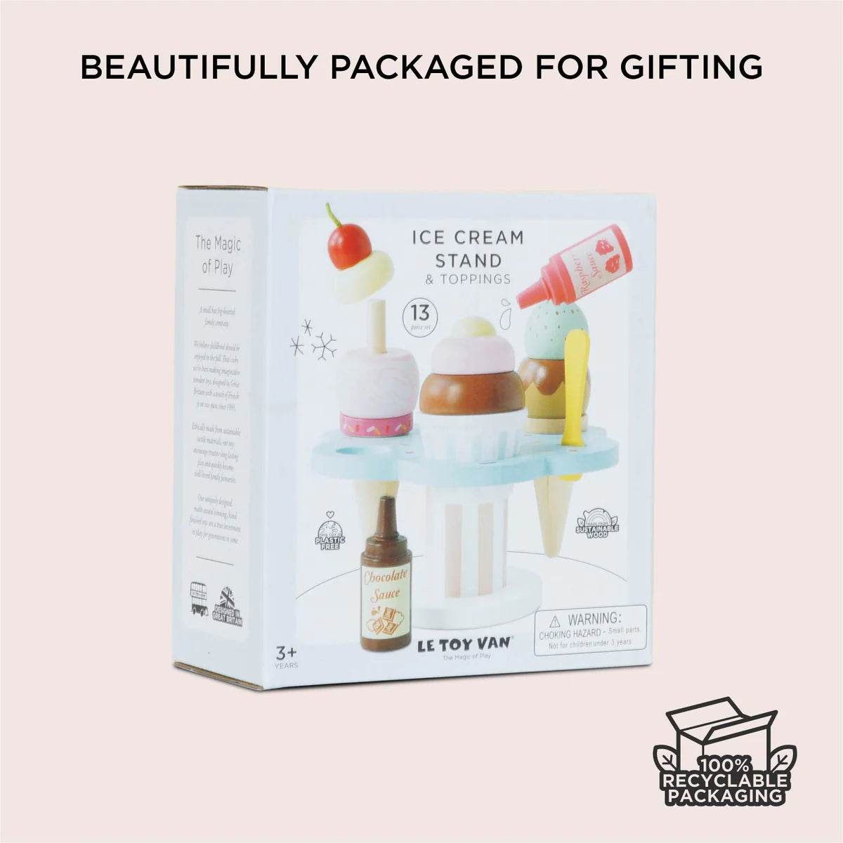 Le Toy Van Wooden Ice Cream Stand & Toppings - Grace and Fox