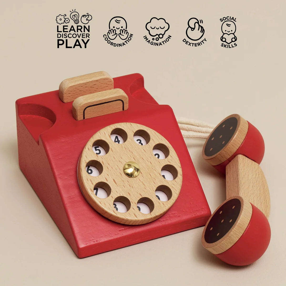 Le Toy Van Vintage Wooden Phone