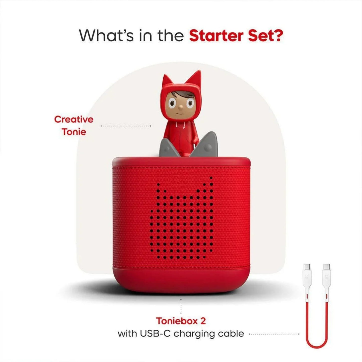 Tonies - Toniebox 2 Starter Set in Sunset Red - Grace and Fox