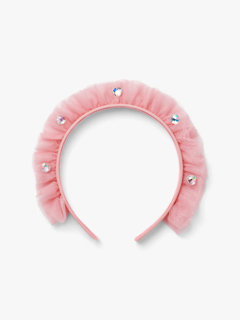 Stych - Pink Tulle and Gem Headband - Grace and Fox