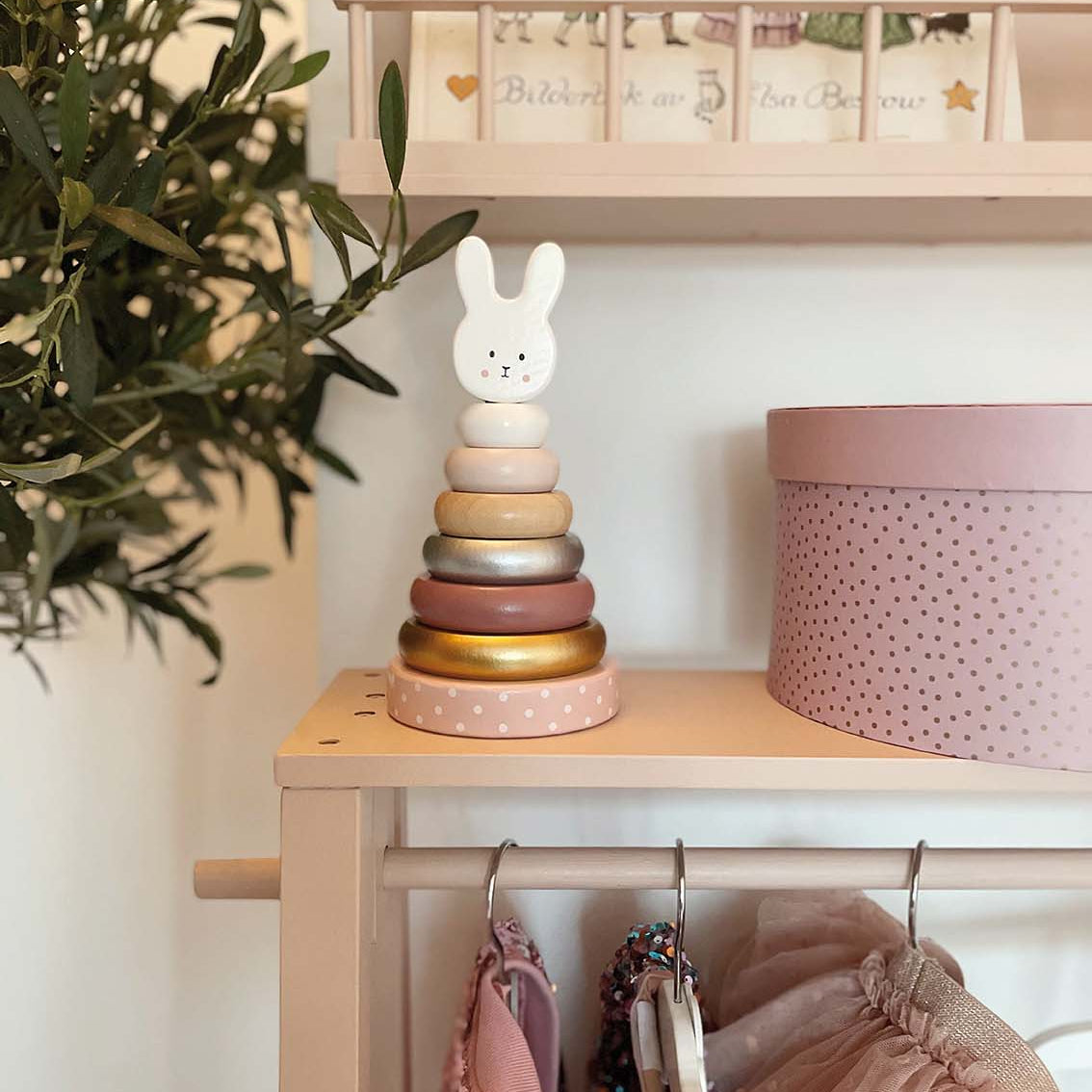 Jabadabado Wooden Stacking Rings - Bunny - Grace and Fox