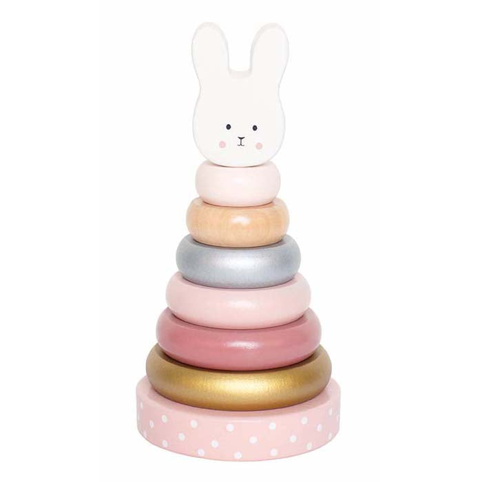 Jabadabado Wooden Stacking Rings - Bunny - Grace and Fox