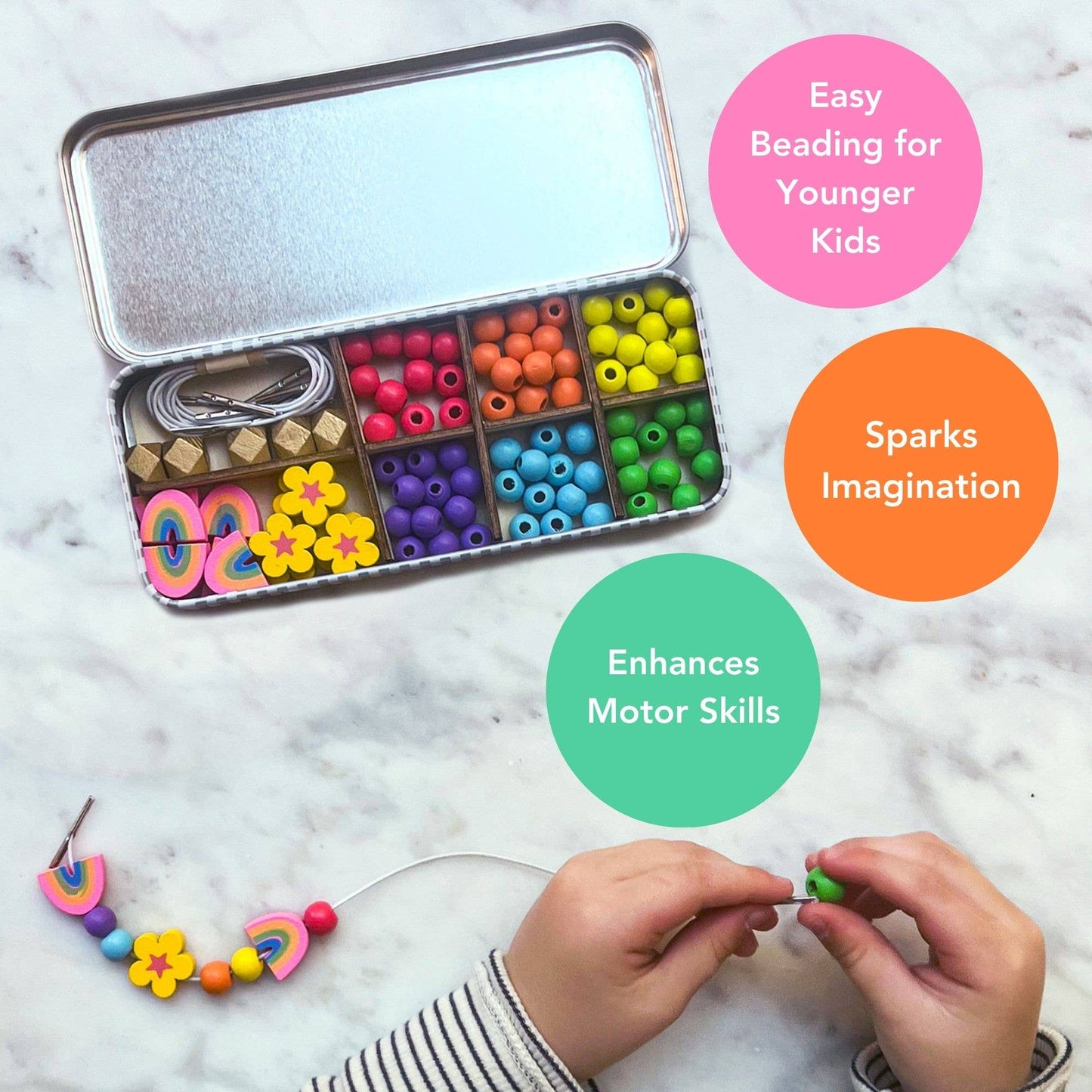 Rainbow Bracelet Bead Kit by Cotton Twist